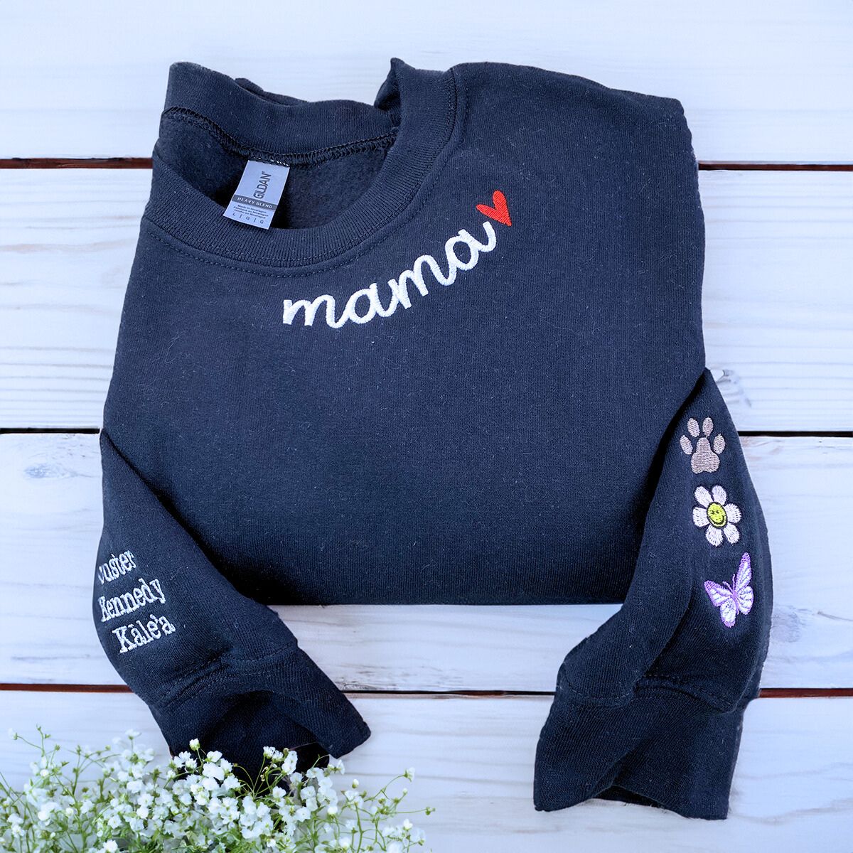 Personalized Aunt Niece Nephew Embroidered Sweatshirt or Hoodie