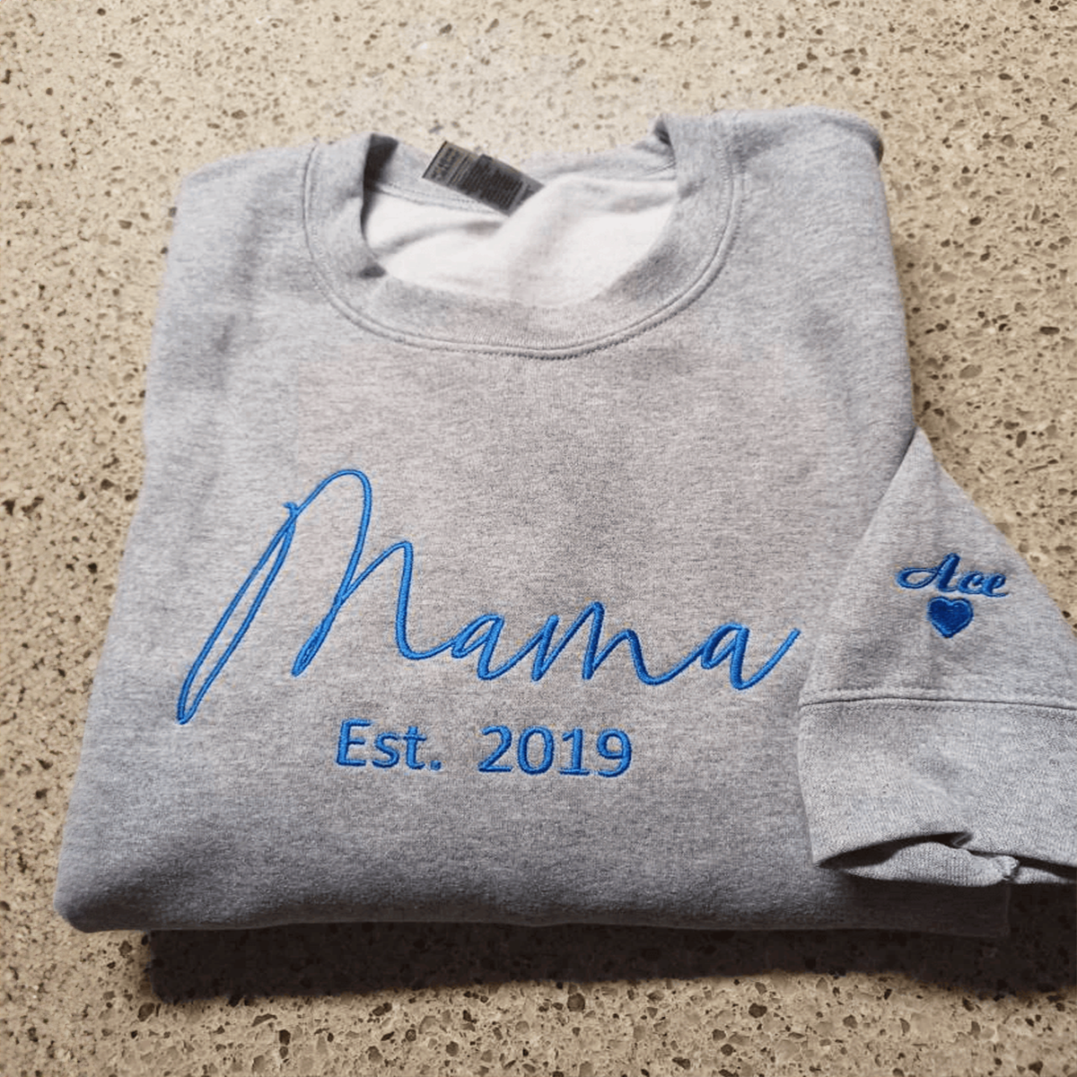 Minimalist Wrestling Mom Embroidered Names Sweatshirt - Warm & Stylish