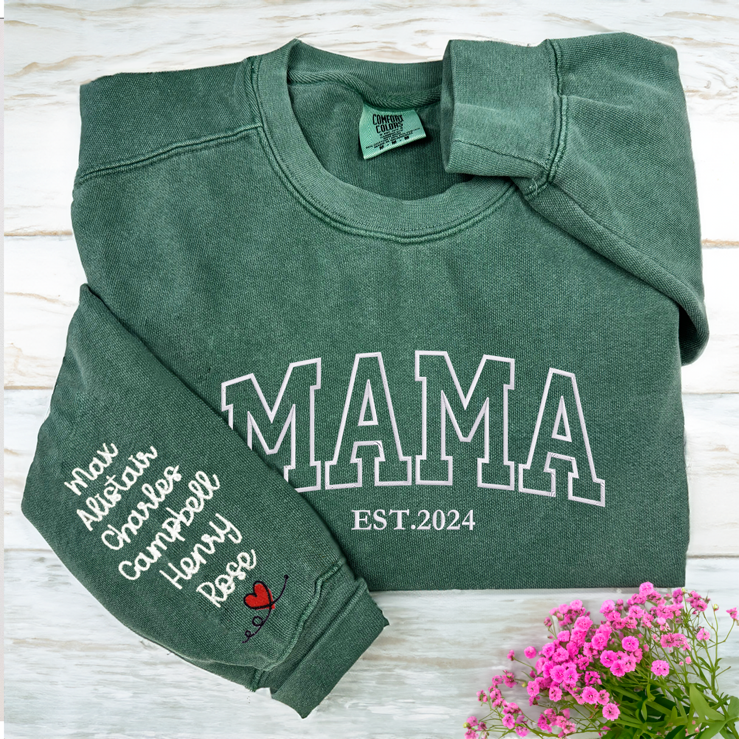 Personalized Mama Crewneck Sweater - Comfort Wear for Moms