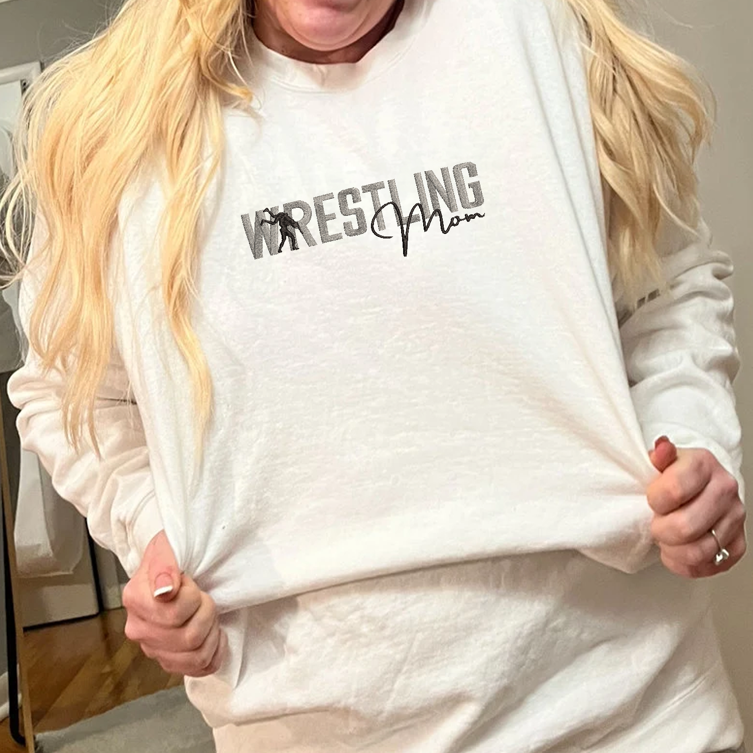 Minimalist Wrestling Mom T-Shirt | Comfort Color Embroidered Shirt