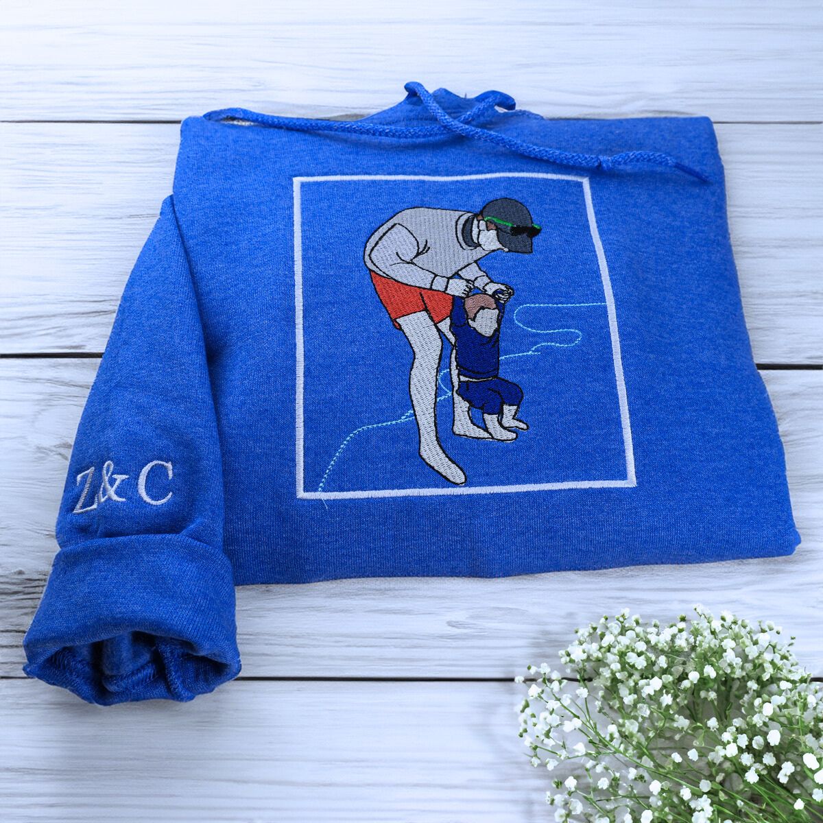 Personalized Embroidered Photo Mom Sweatshirt or Hoodie