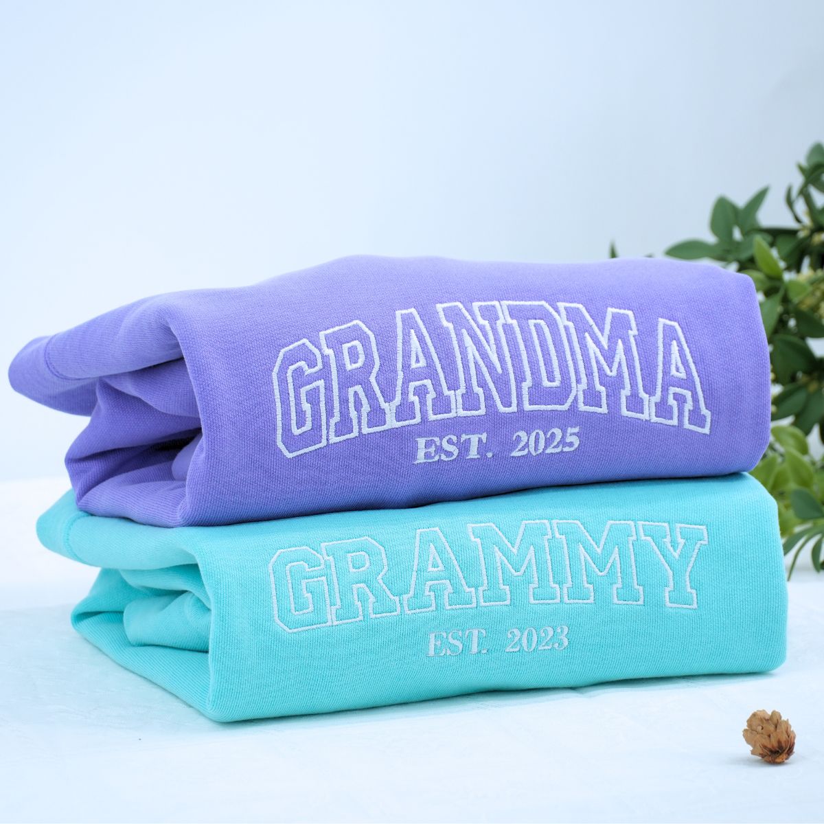 Personalized Grandmother Est. Embroidered Sweatshirt