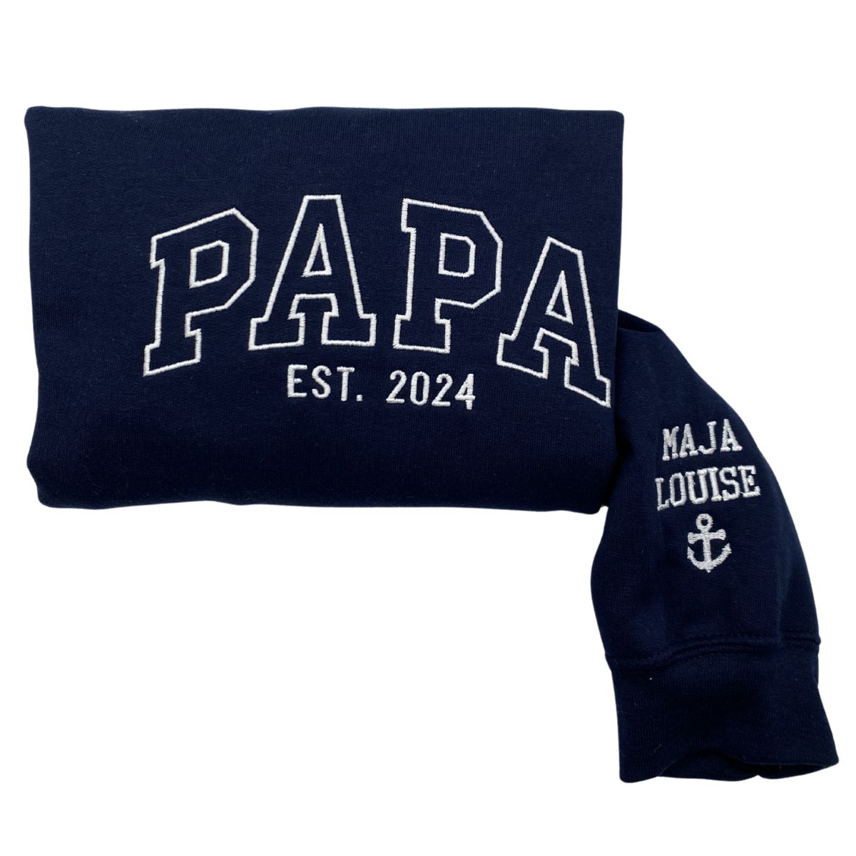 Vintage Style Embroidered Papa Shirt in Comfort Colors
