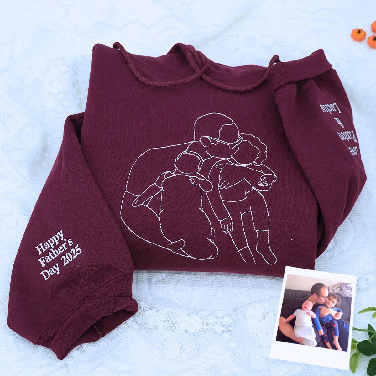 Personalized Embroidered Dad Portrait Shirt – Meaningful Fathers Day Gift