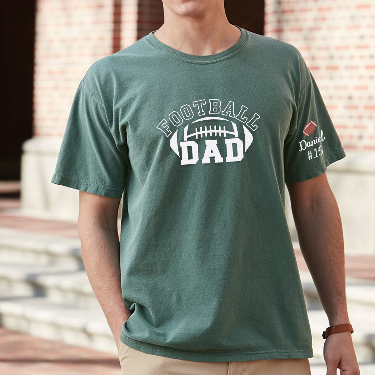 Football Dad Embroidered Shirt for Comfortable Game Days