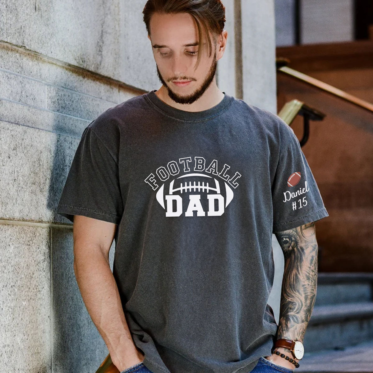 Football Dad Embroidered Shirt for Comfortable Game Days