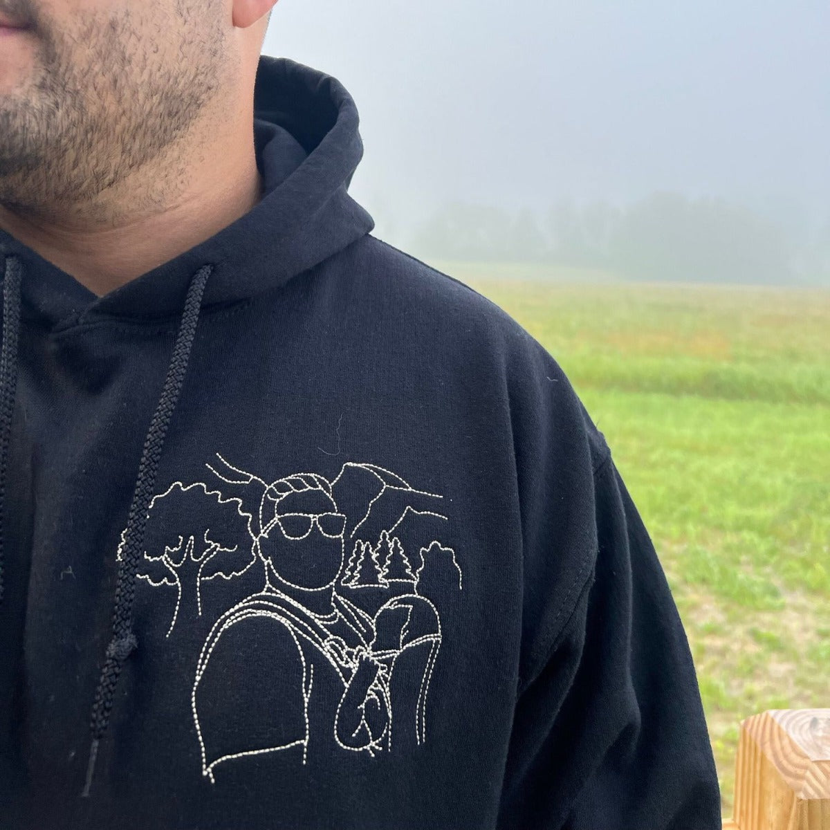 Custom Photo Portrait Cotton Hoodies for Men