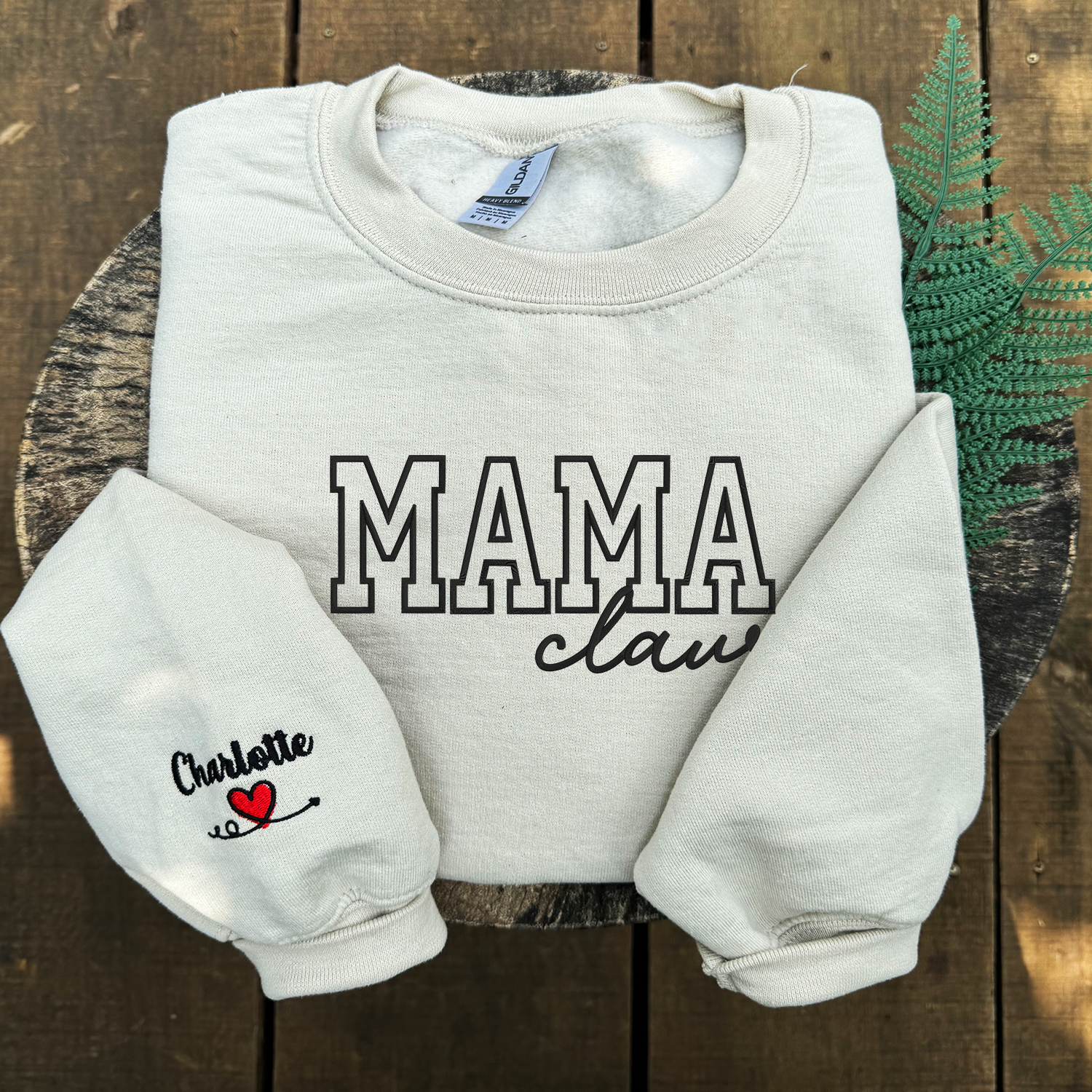 Embroidered Mama Claus Custom Name Sweatshirt or Hoodie - Festive Family Gift