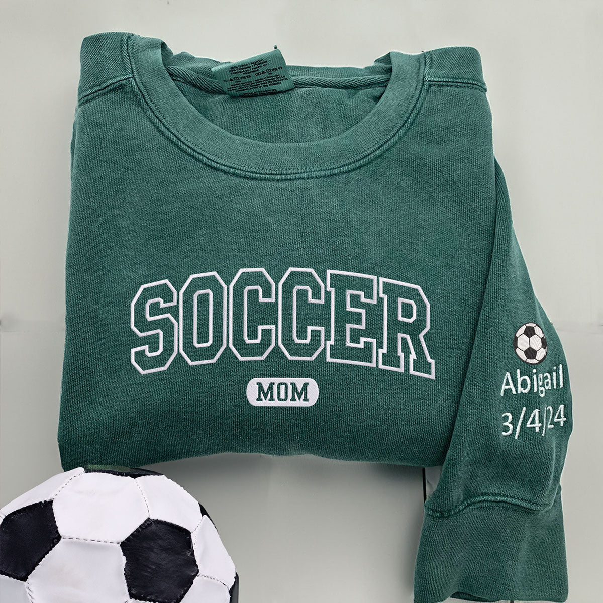 Personalized Soccer Mom Embroidered Shirt | Custom Names, Gift for Moms