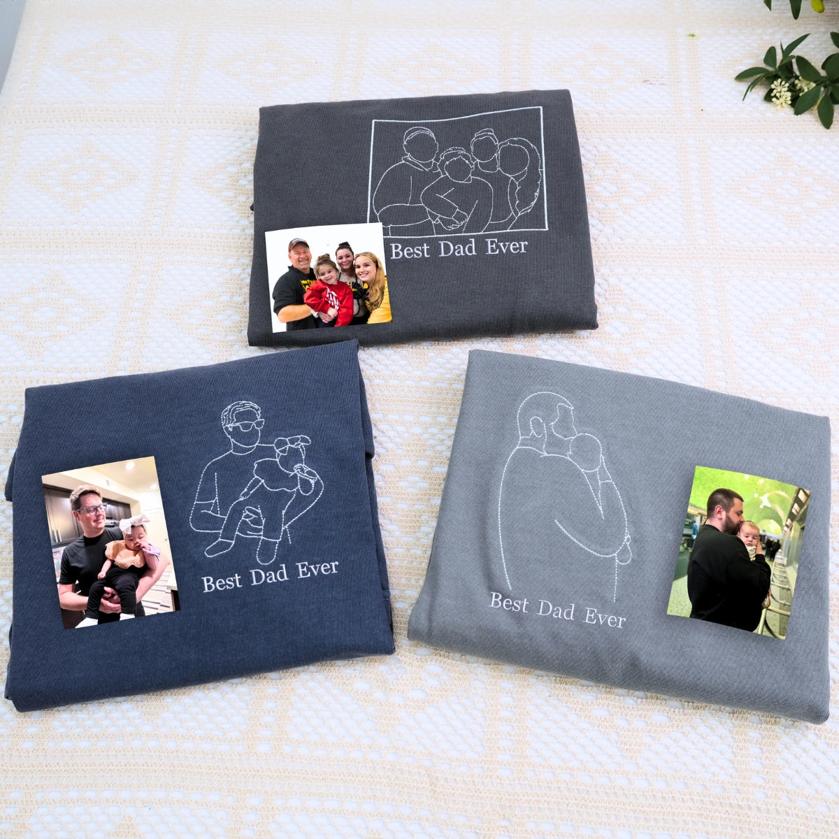 Personalized Embroidered Dad Portrait Shirt | Gift for New Father