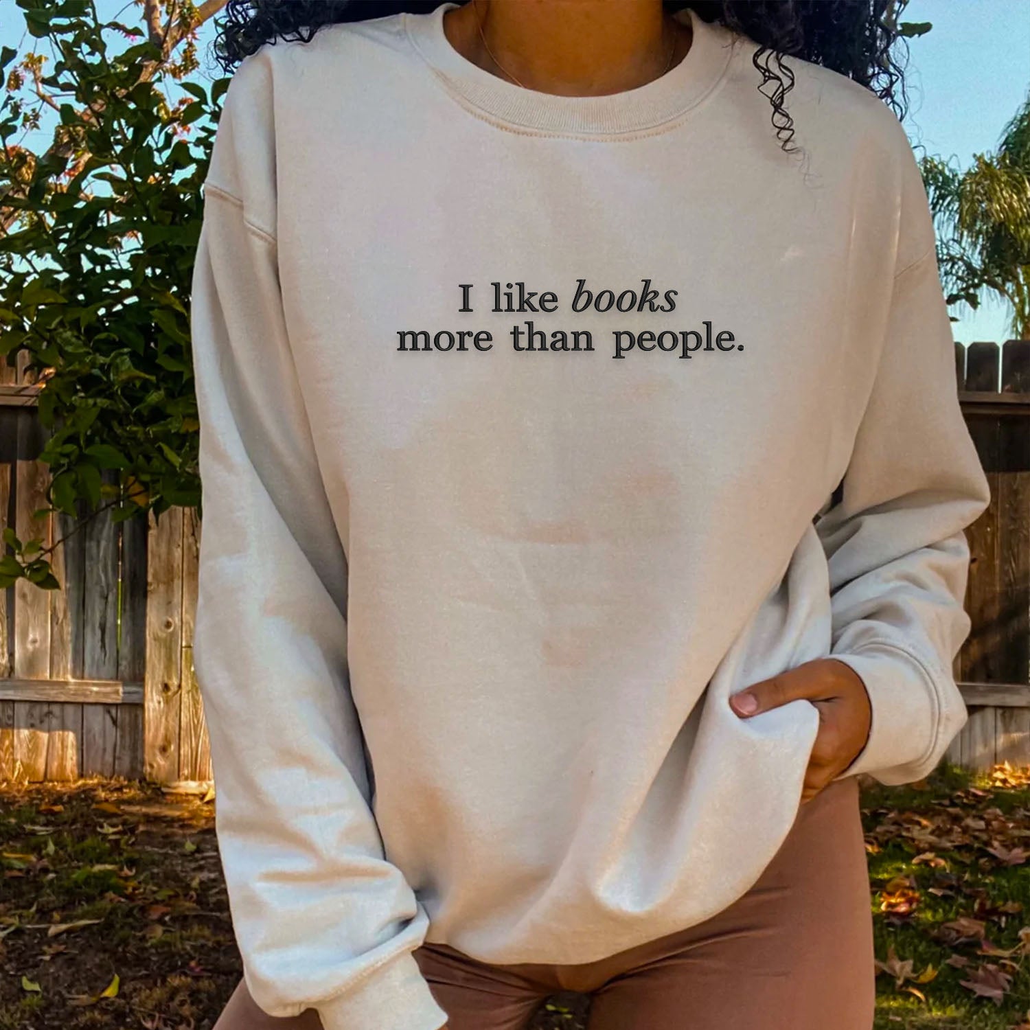 Funny Book Lover Embroidered Sweatshirt in Various Colors