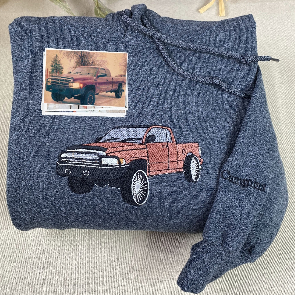 Custom Personalized Truck Lover Hoodie - Embroidered Gift Idea