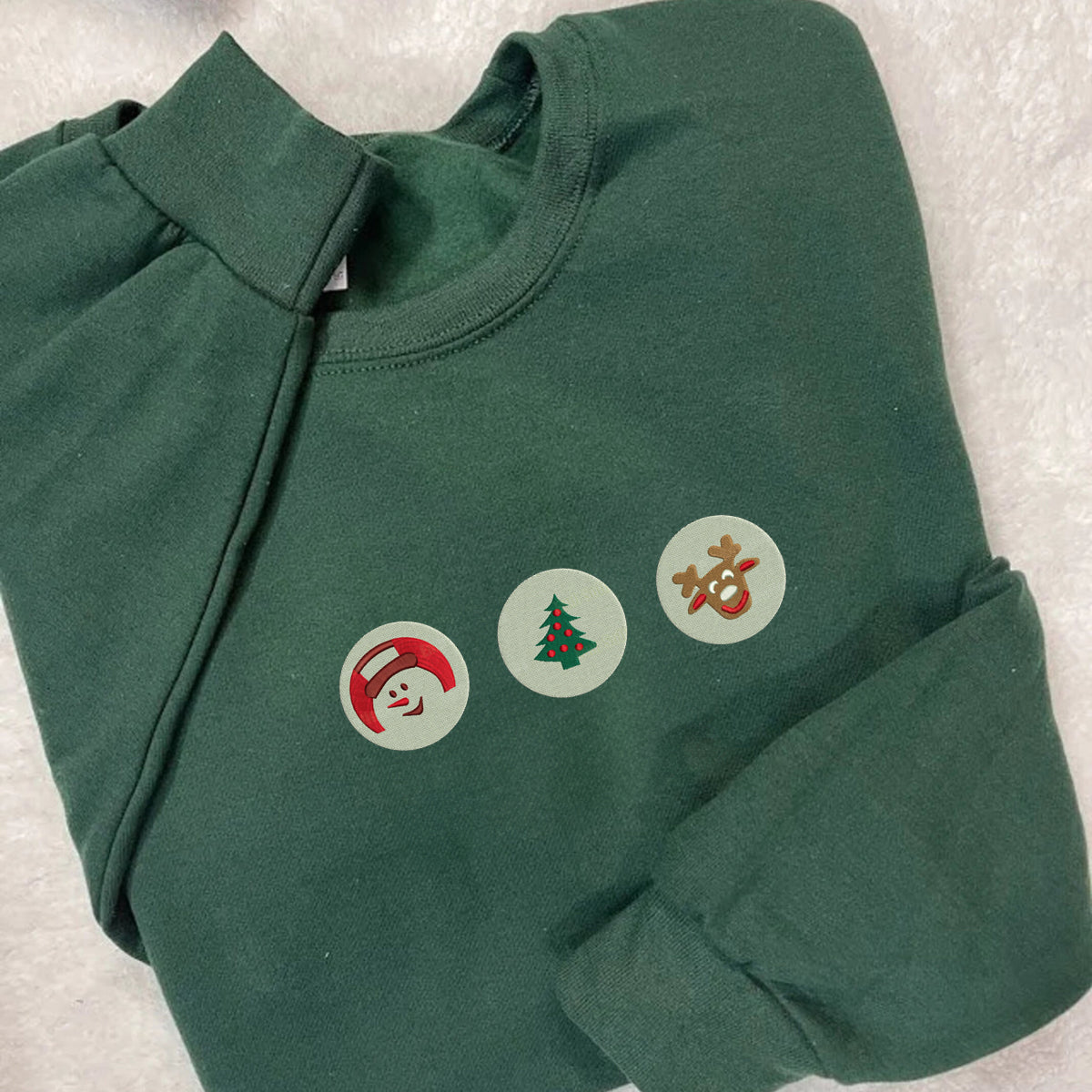 Christmas Cookie Embroidered Sweatshirt in Various Styles
