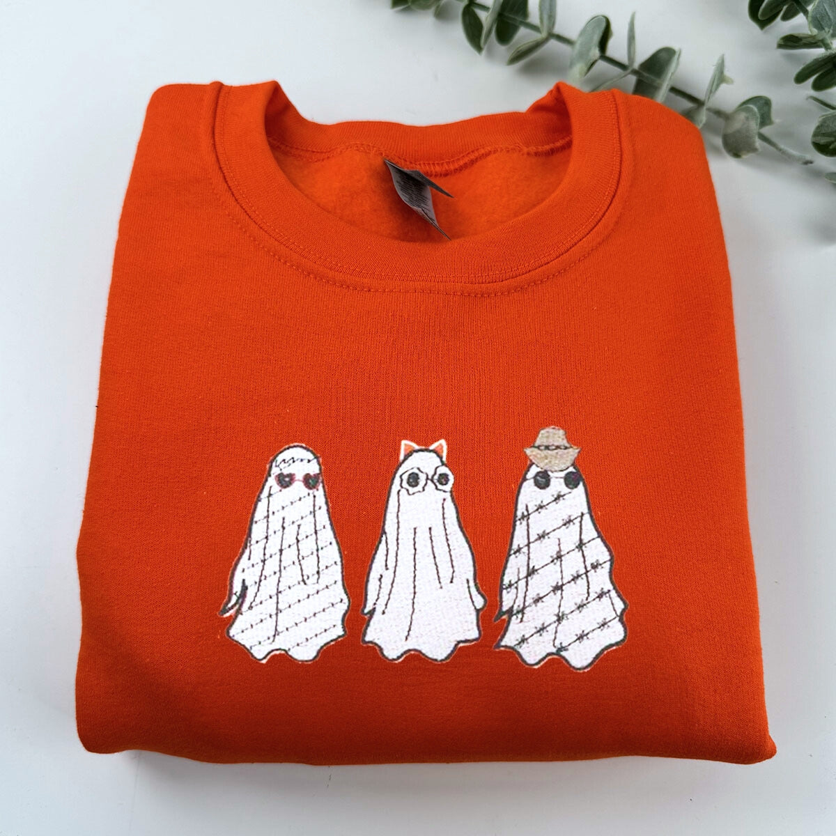 Ghost Halloween Crewneck Sweatshirt for Men and Women