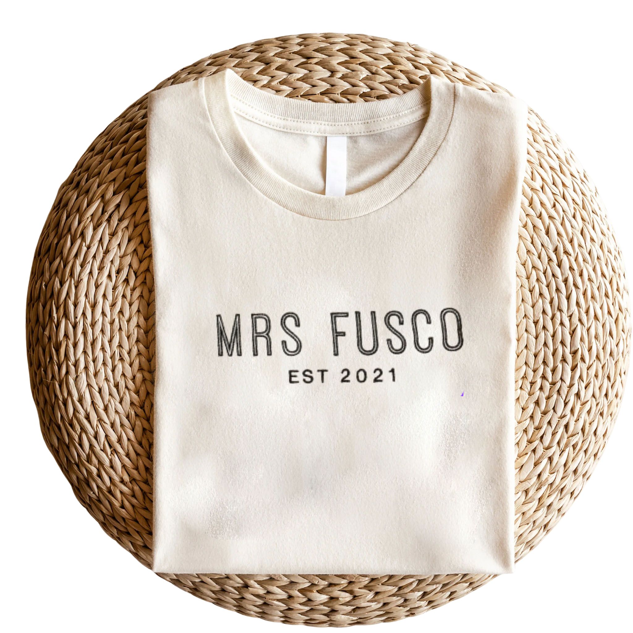 Personalized Embroidered Mr and Mrs Anniversary Date Shirt - Special Gift for Couples