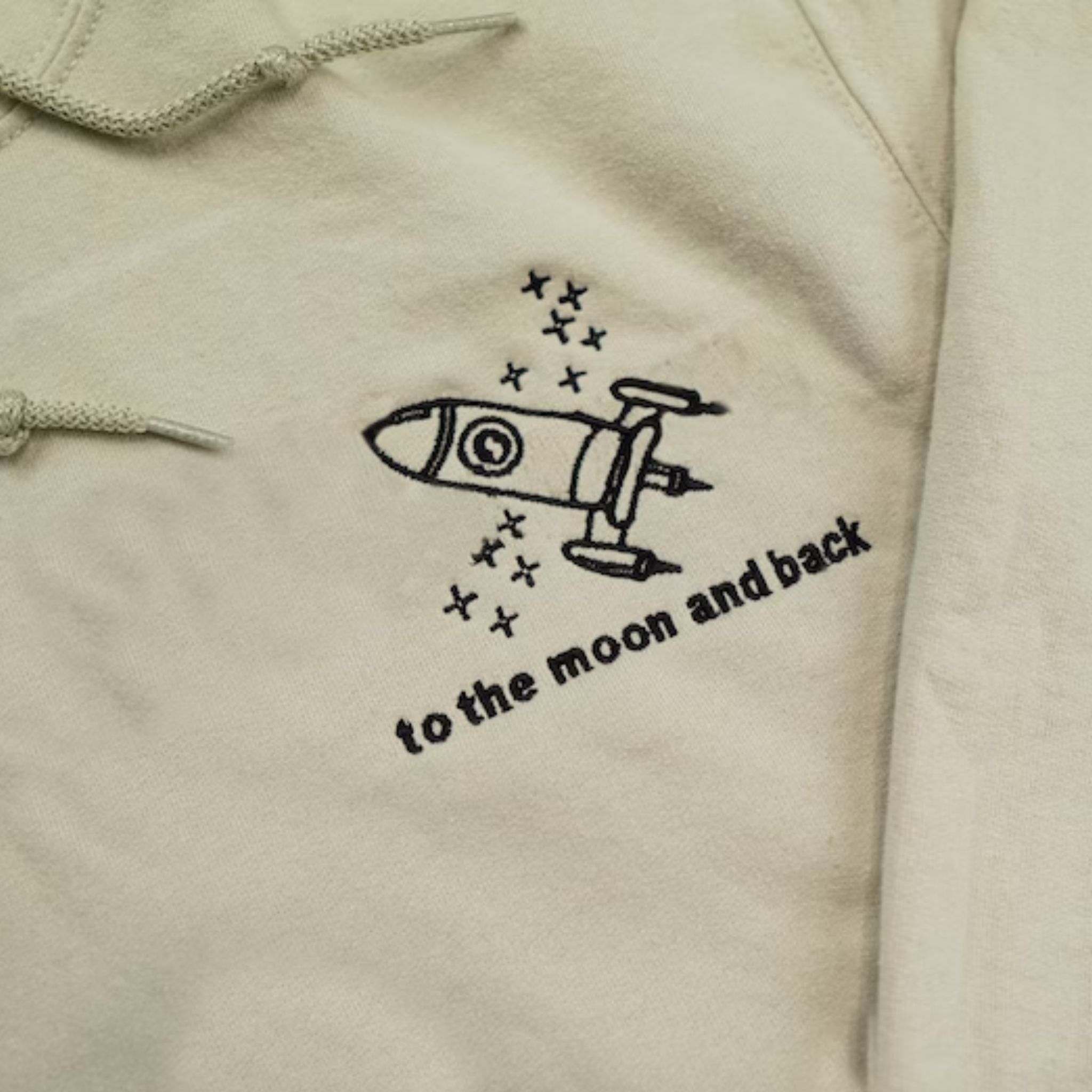 Celestial Embroidered Matching Sweatshirt and Hoodie Set