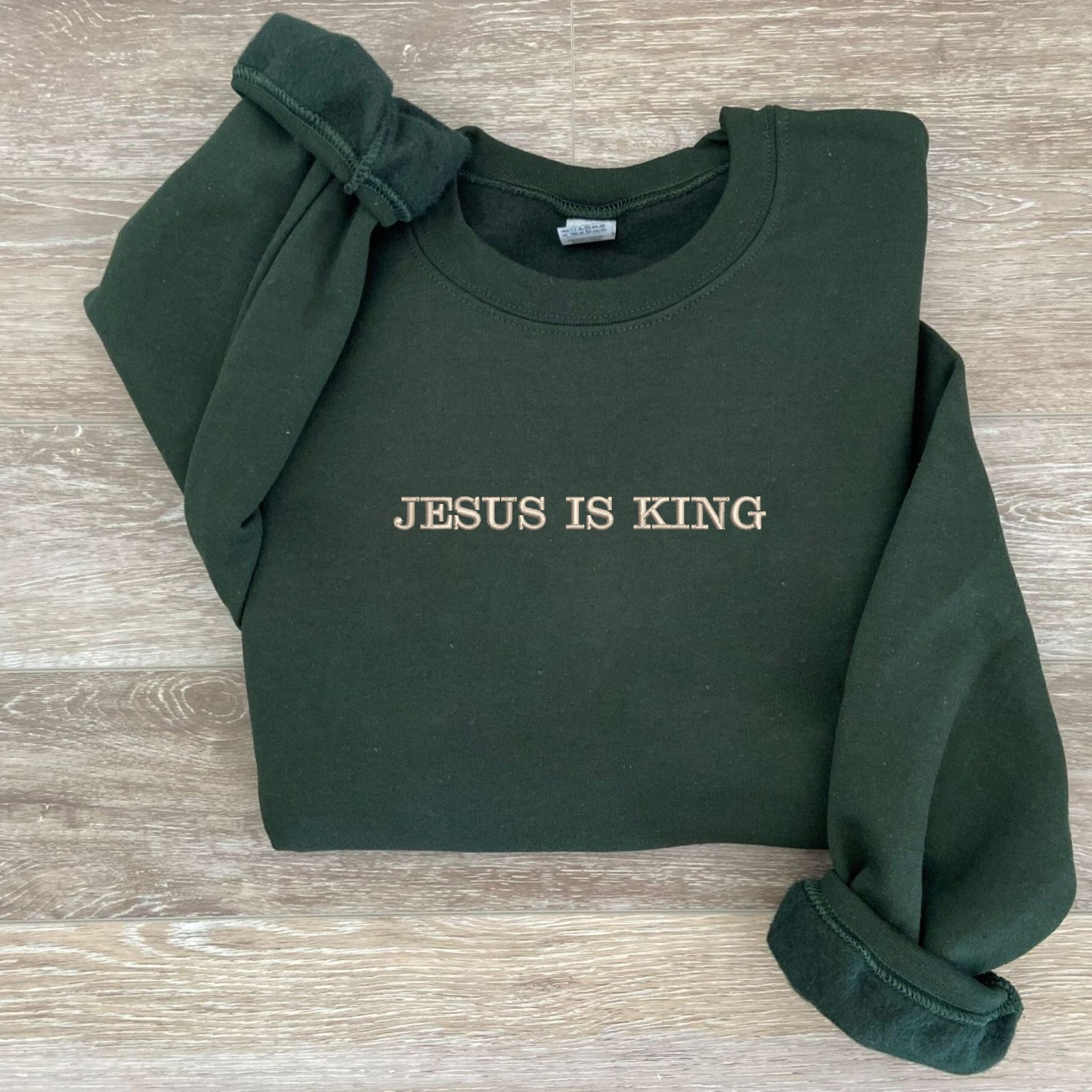 Christian Cross Embroidered Sweatshirt for Women, Stylish Religious Hoodie