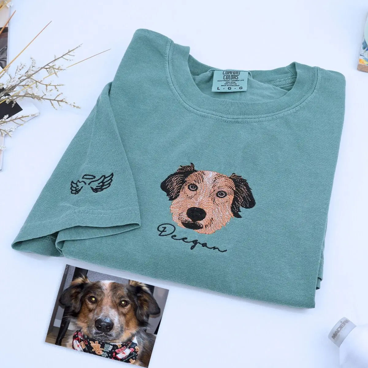 Custom Australian Shepherd Portrait Dog Shirt for Dog Lovers