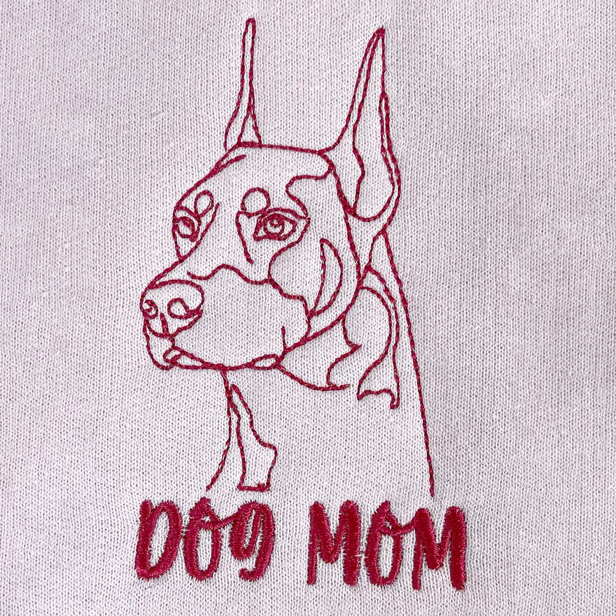 Personalized Dog Mom Embroidered Collar Shirt, Custom Pet Name Tee