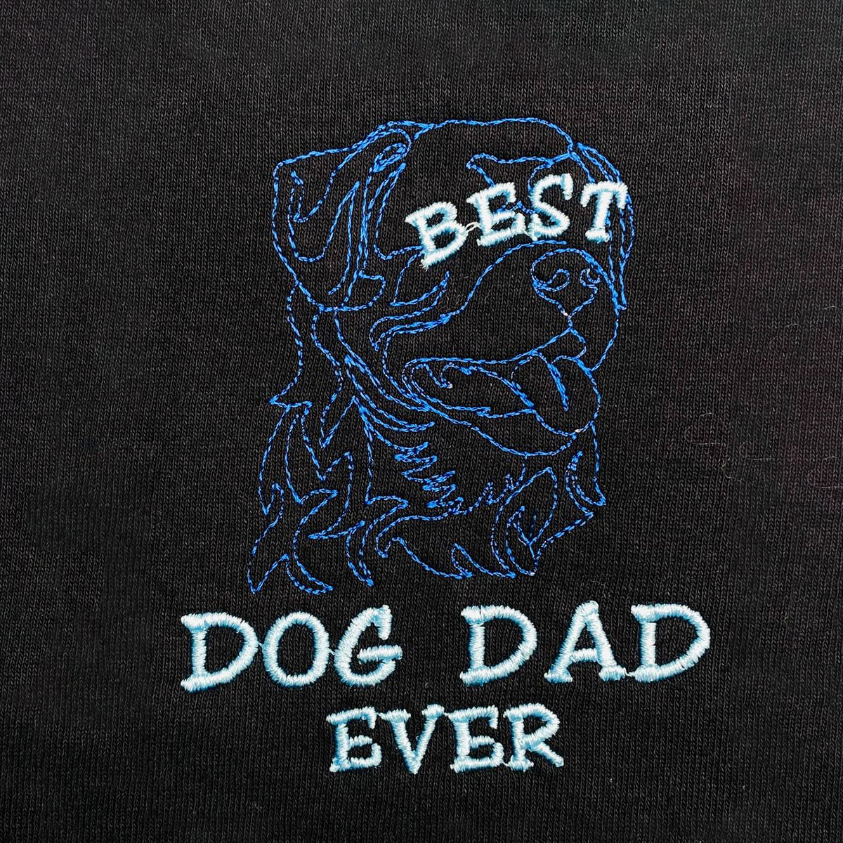 Personalized Dog Dad T-Shirt with Embroidered Collar, Custom Gift Idea