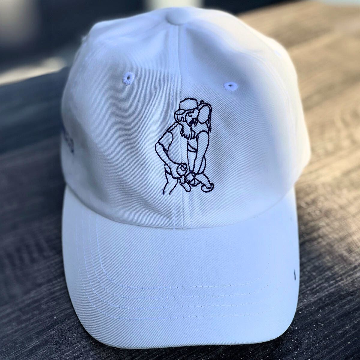 Custom Embroidered Portrait Hat with Same Design - Premium Navy Embroidery