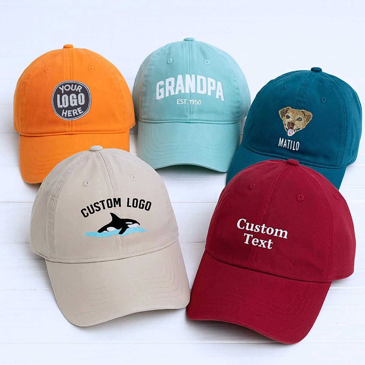 Custom Hats with Company Logo - Embroidered Business Logo
