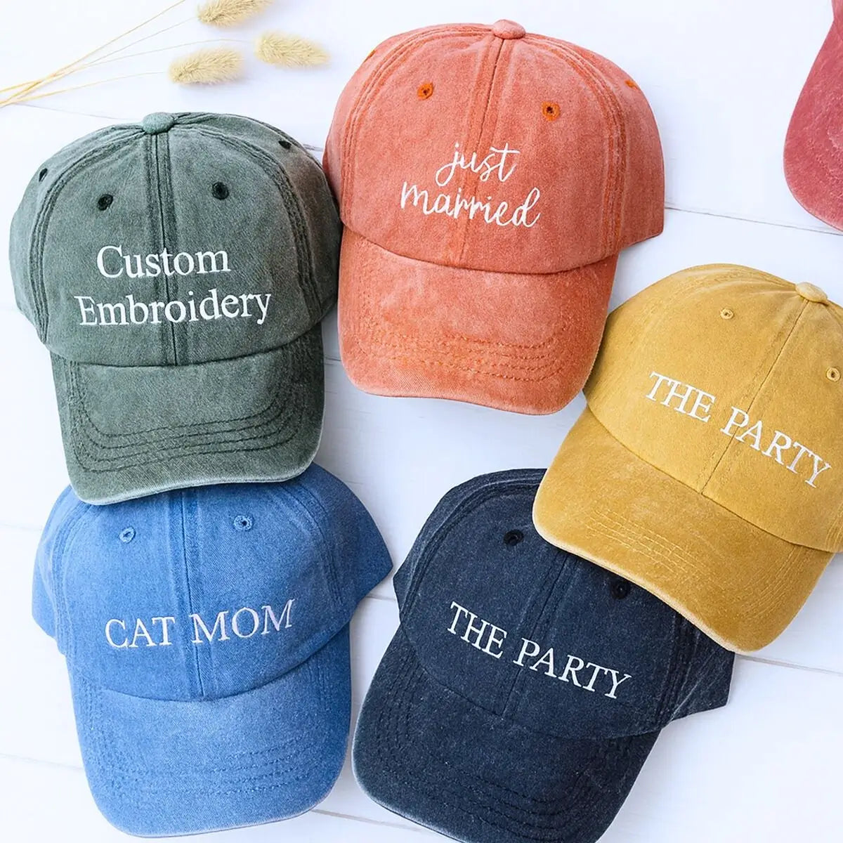 Embroidered Custom Text Hat - Personalized Headwear