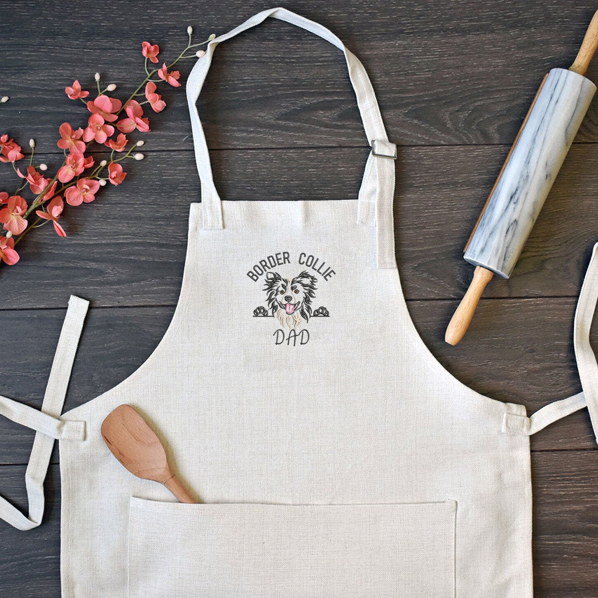 Personalized Dog Dad Embroidered Apron, Custom Dog Name, Best Boxer Lovers Gift