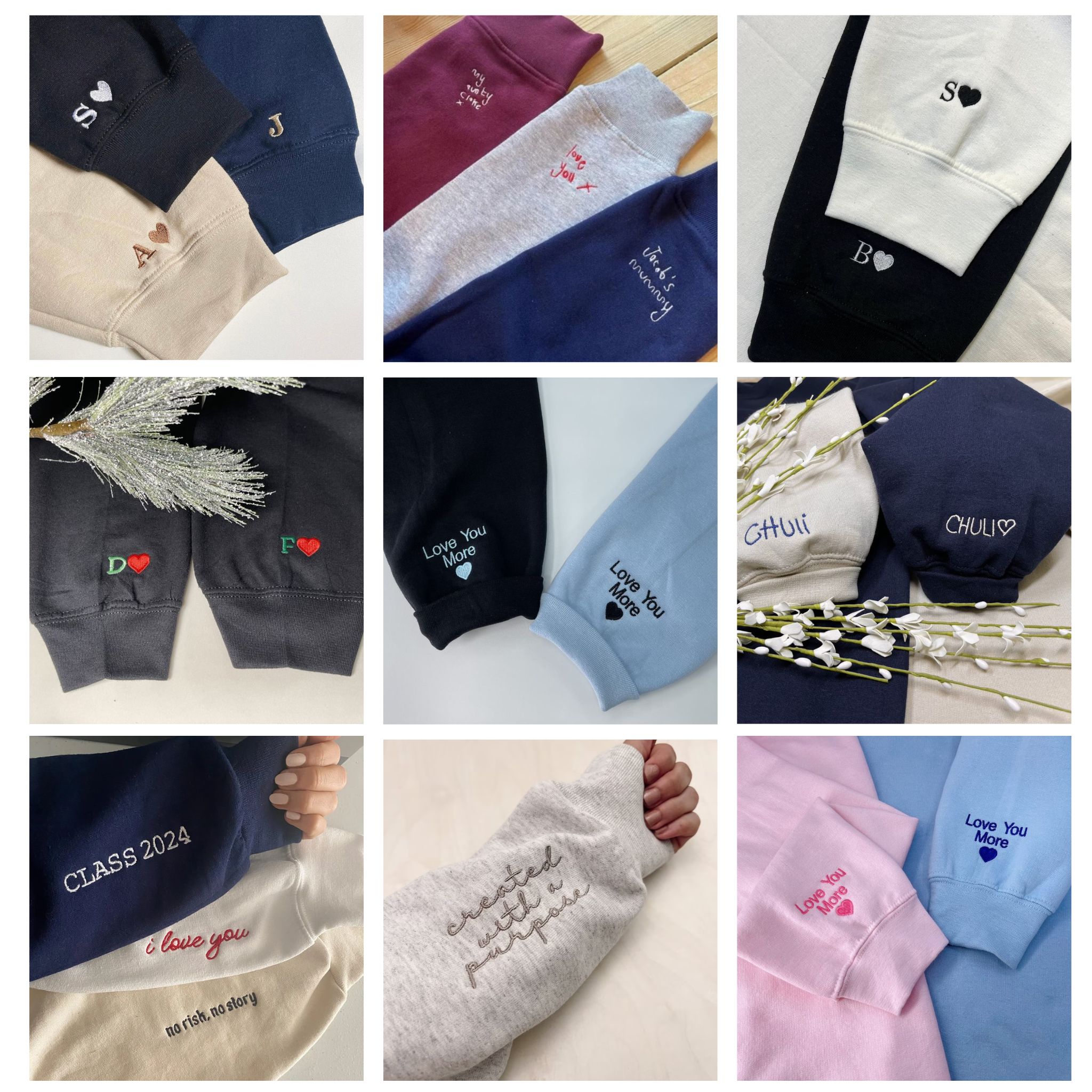 Personalized Fairytale Godmother Initial Embroidered Sweatshirt
