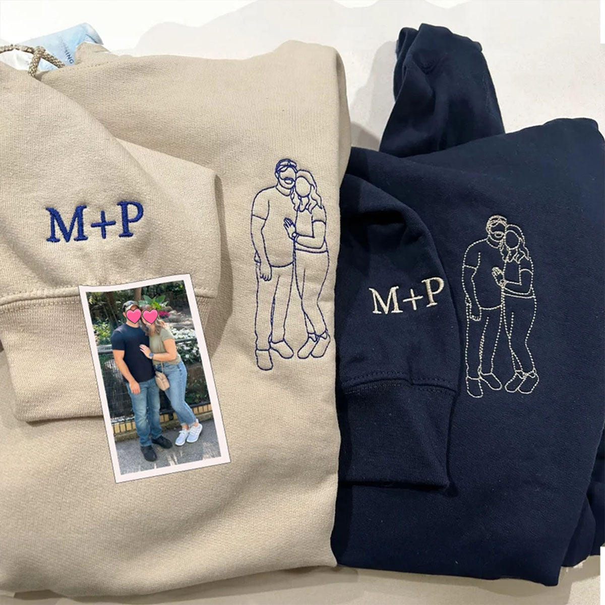 Personalized Embroidered Photo Hoodie - Custom Design Shirt