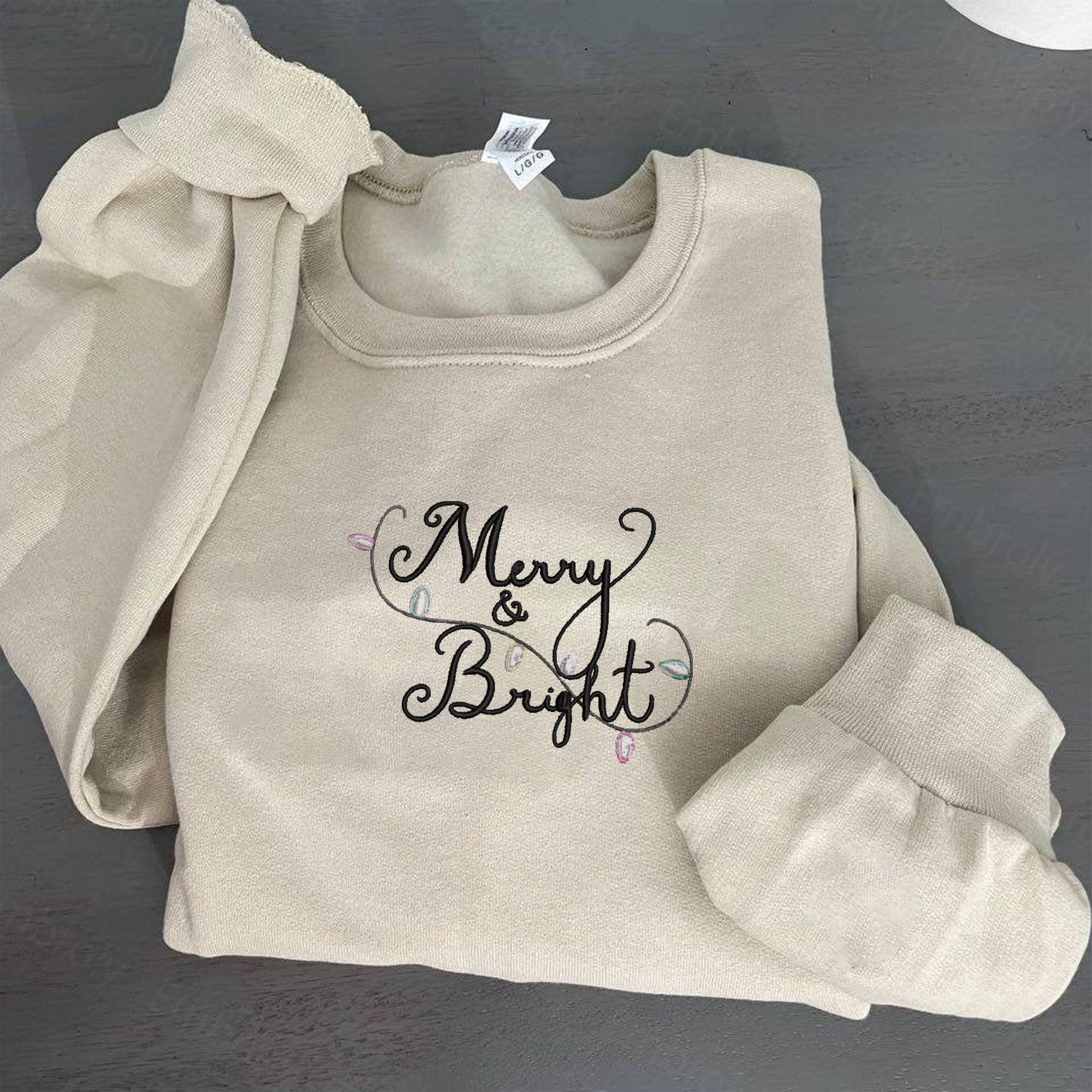 Custom Embroidered Christmas Sweatshirt & Hoodie - Embroidered Design