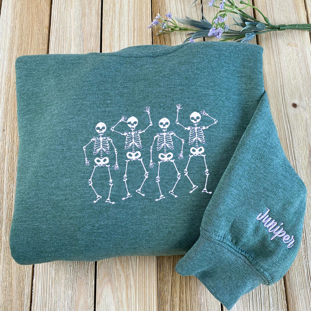 Funny Dancing Skeletons Halloween Sweatshirt