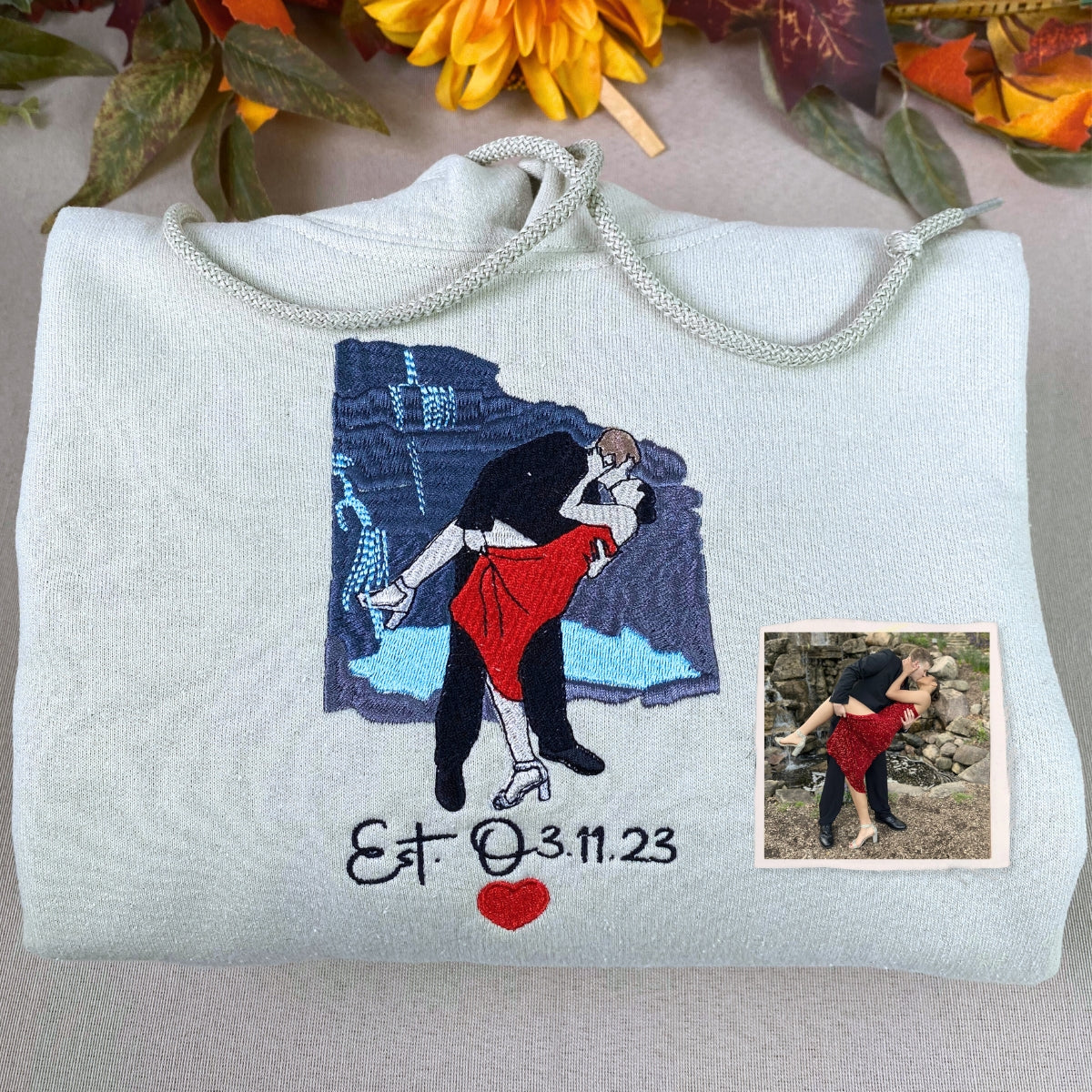 Custom Embroidered Photo Sweatshirt - Personalized Comfort & Style