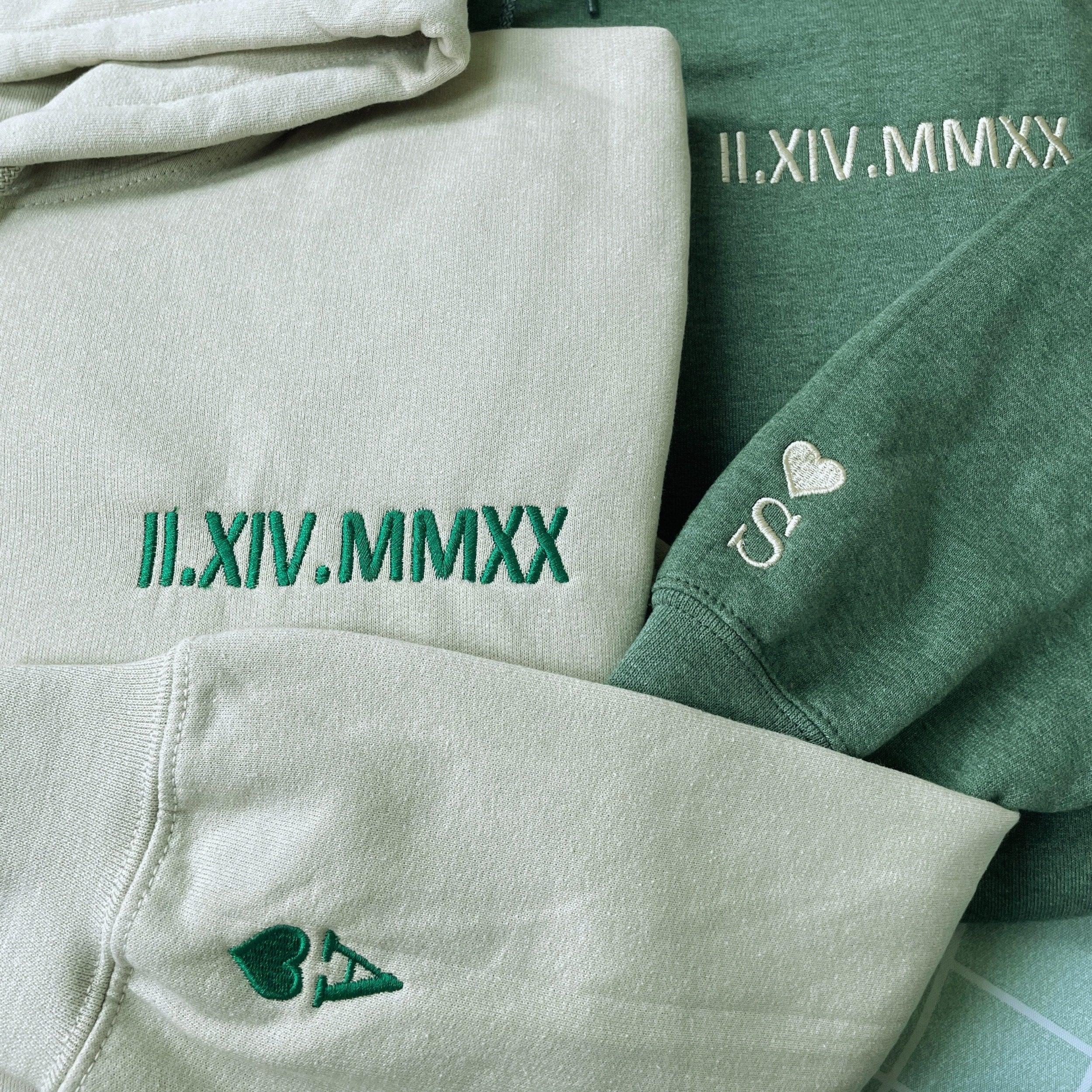 Embroidered Roman Numeral Anniversary Unisex Hoodie, Custom Gift for Special Occasion