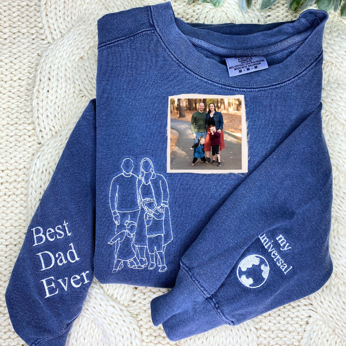 Personalized Embroidered Mom and Dad Sweatshirts with Kids Names, Year - Cozy and Customizable