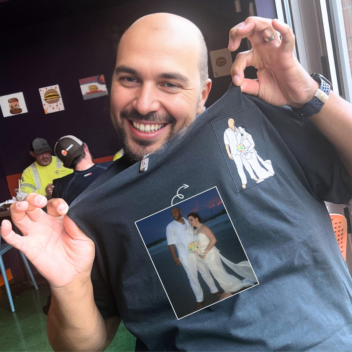 Personalized Family Portrait Custom Embroidered Sweatshirt - Heartfelt Gift Idea