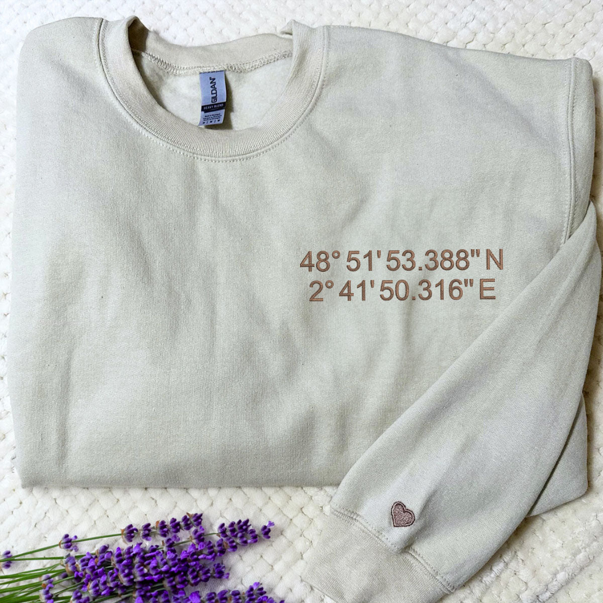 Custom Coordinates Sweatshirt for Couples - Personalized Gift Idea