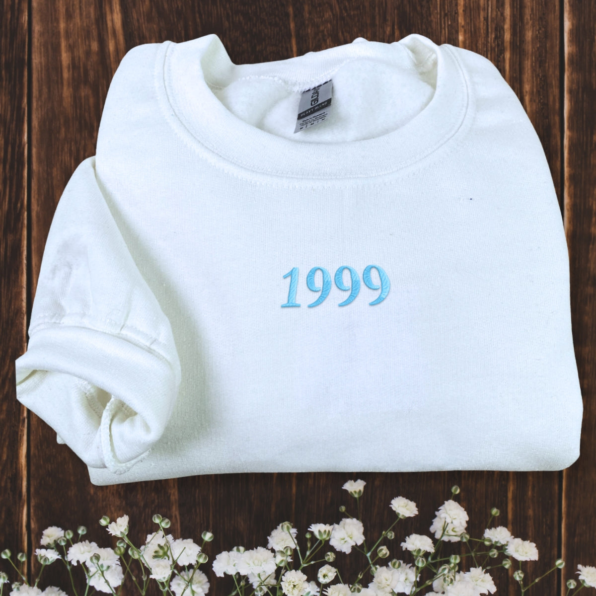 Personalized Embroidered Year Sweatshirt in Black | Custom Year